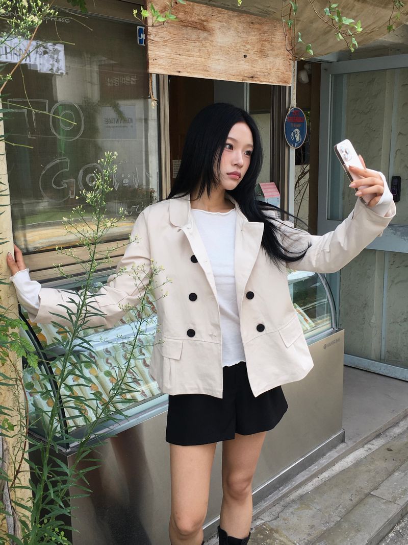 Ner Double Short Trench Jacket (2c)