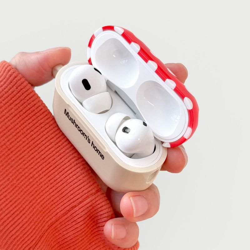 oab mushroom airpods case (red)