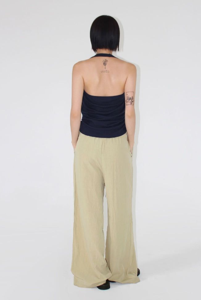 STRAP HALTER SHIRRING TOP