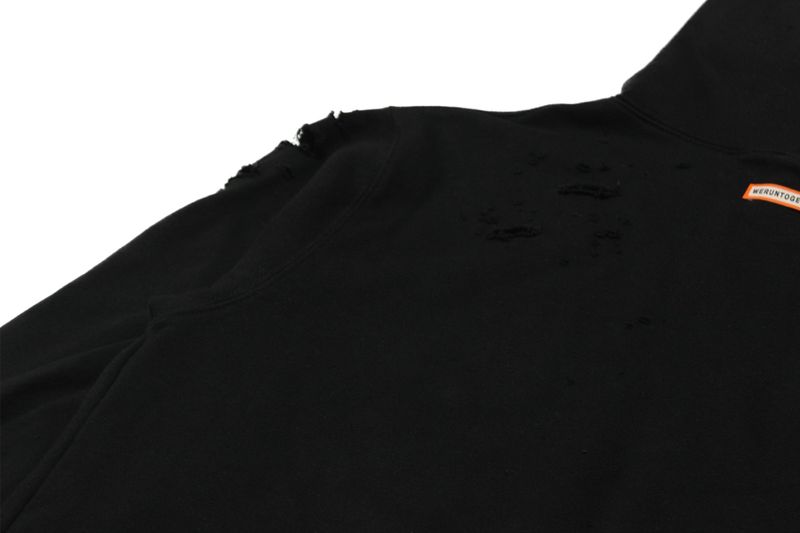 damage hoodie (black)