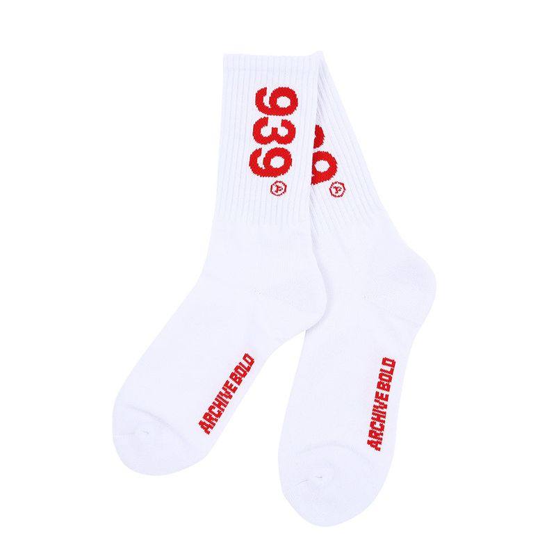 ARCHIVE BOLD（アーカイブボールド）の「939 LOGO BOARD SOCKS (WHITE)（Fashion Accessories）」