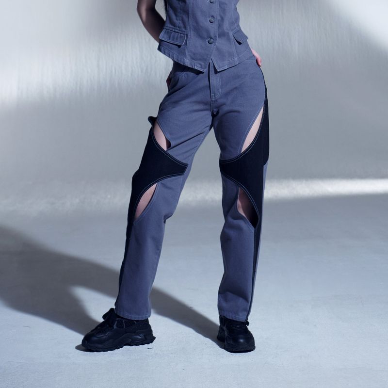 DILETTANTISME（ディレッタンティズム）の「GRAY CUT OUT DENIM PANTS（Pants）」