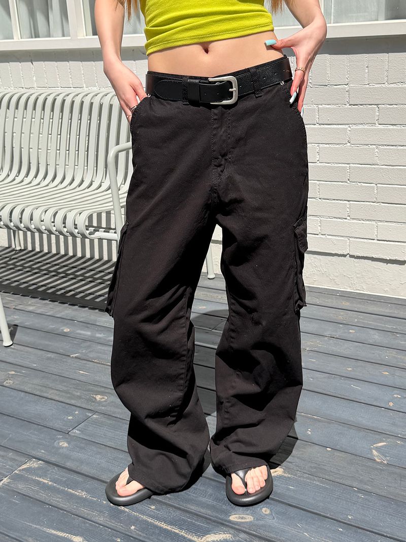 [Unisex] Solid cotton cargo pants(2color)