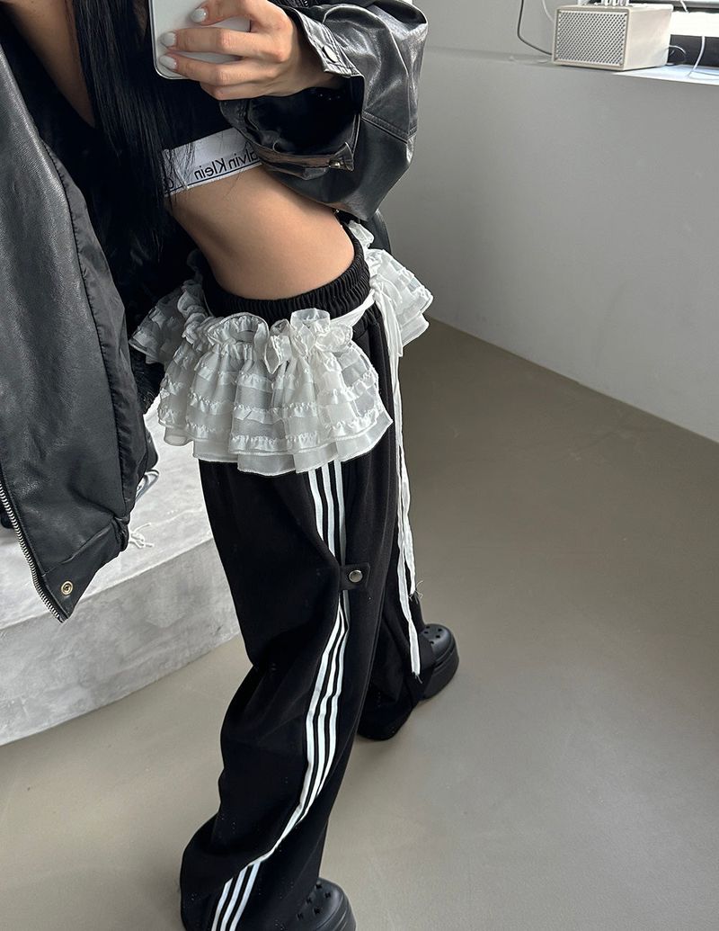 Track Point String Wide Pants