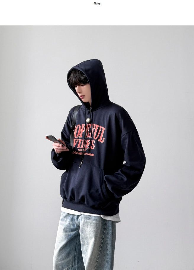 Puff Lettering Oversized Hoodie