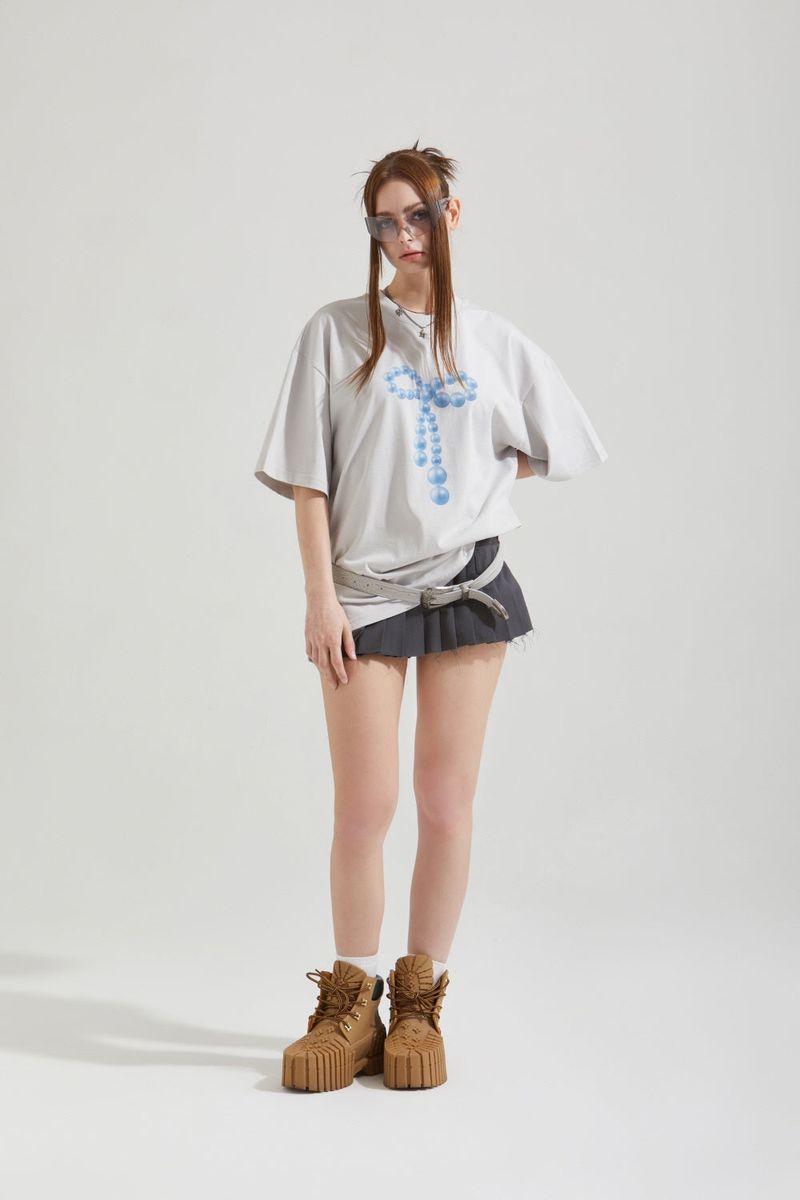 ビーズリボンTシャツ