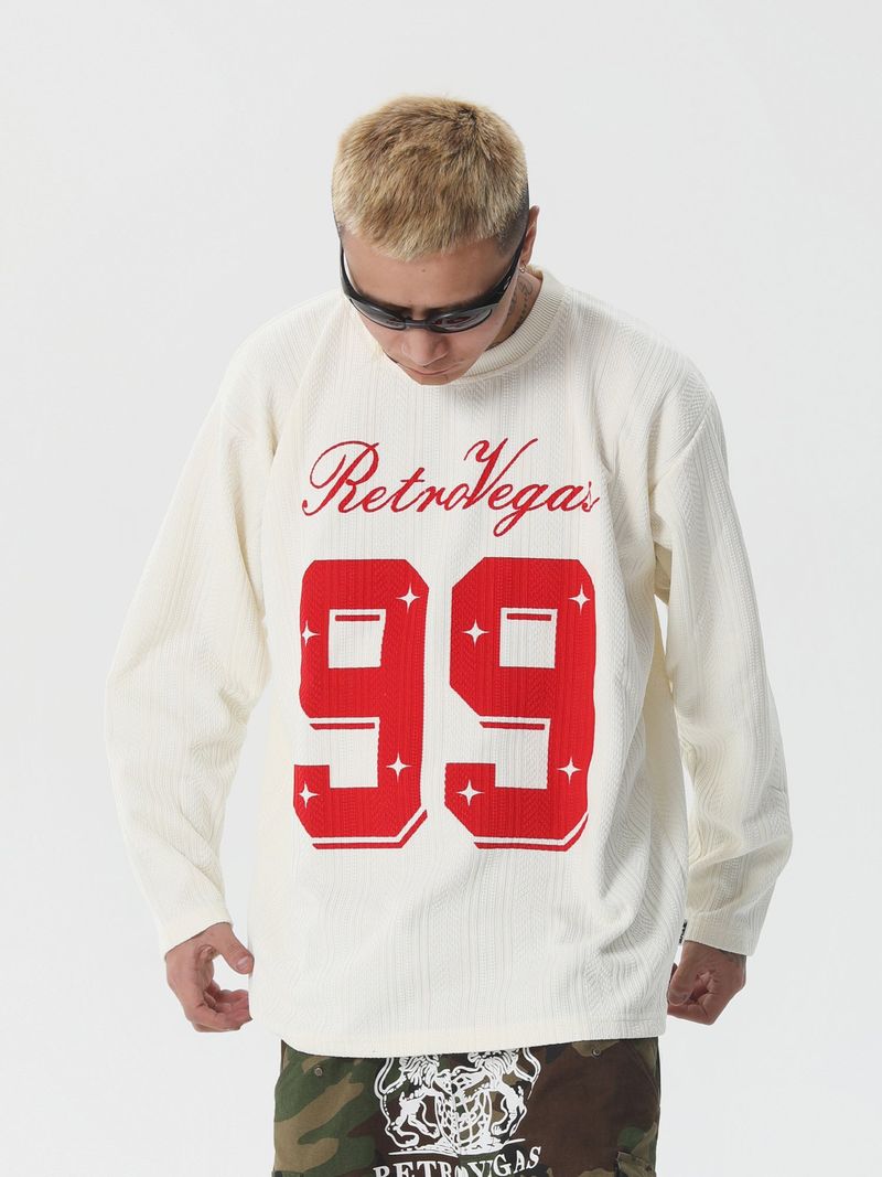 RTVG(RETROVEGAS) ナンバー.99 レジャーニットホッキーシャツ