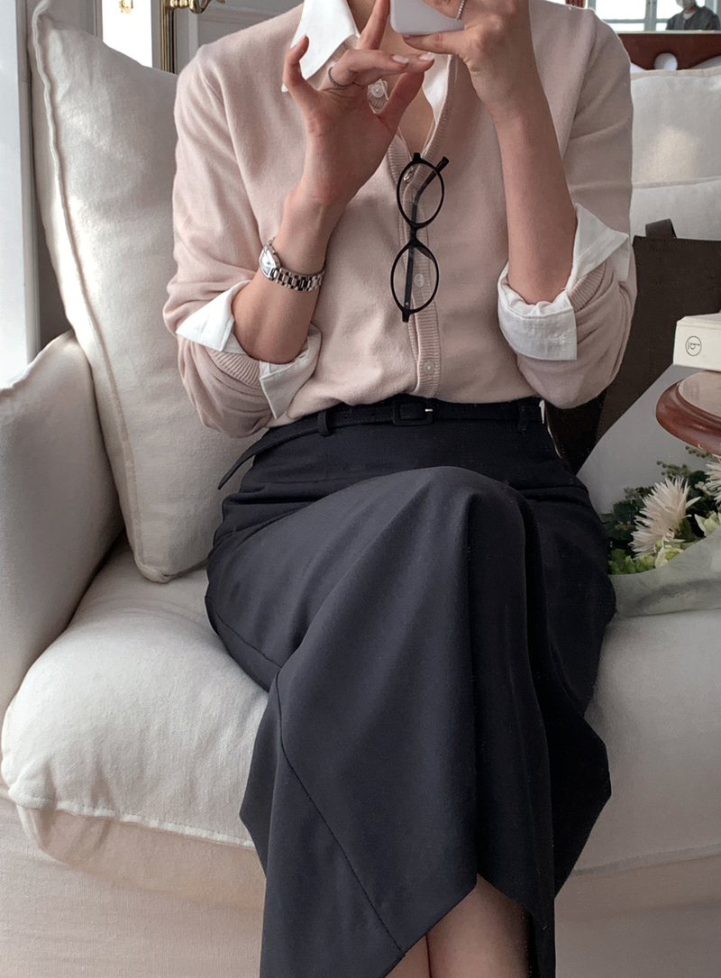 Setter Slit Belt Skirt / 4 colors