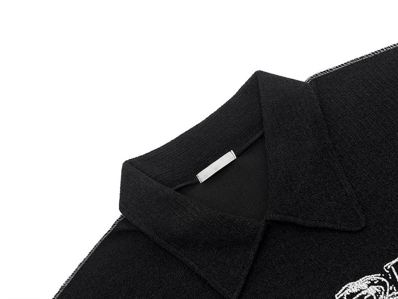 Finish Collar Knit T-shirt