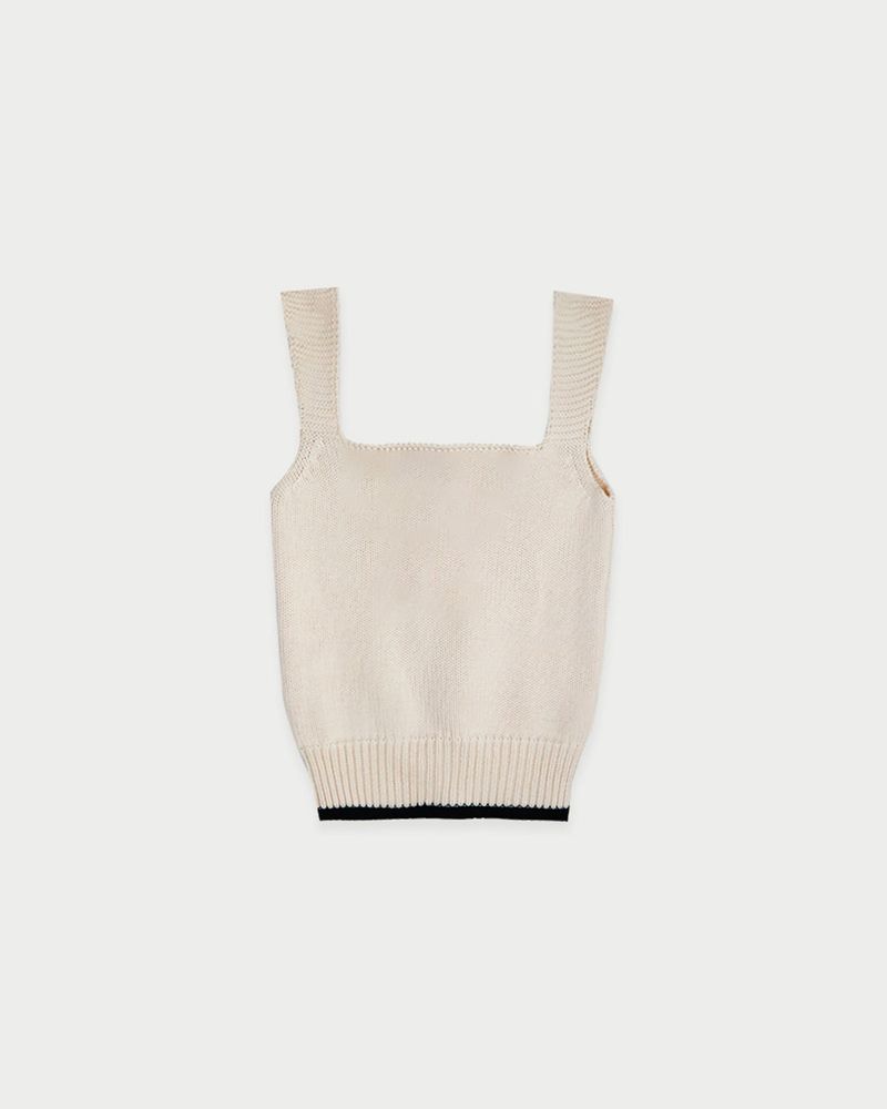 Morie sleeveless knit_cream