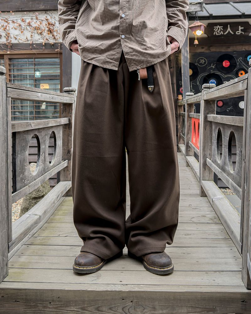 Tia Double-Pleat Wide Slacks
