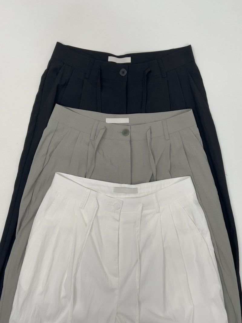 Yvon Nylon Strap Wide Slacks
