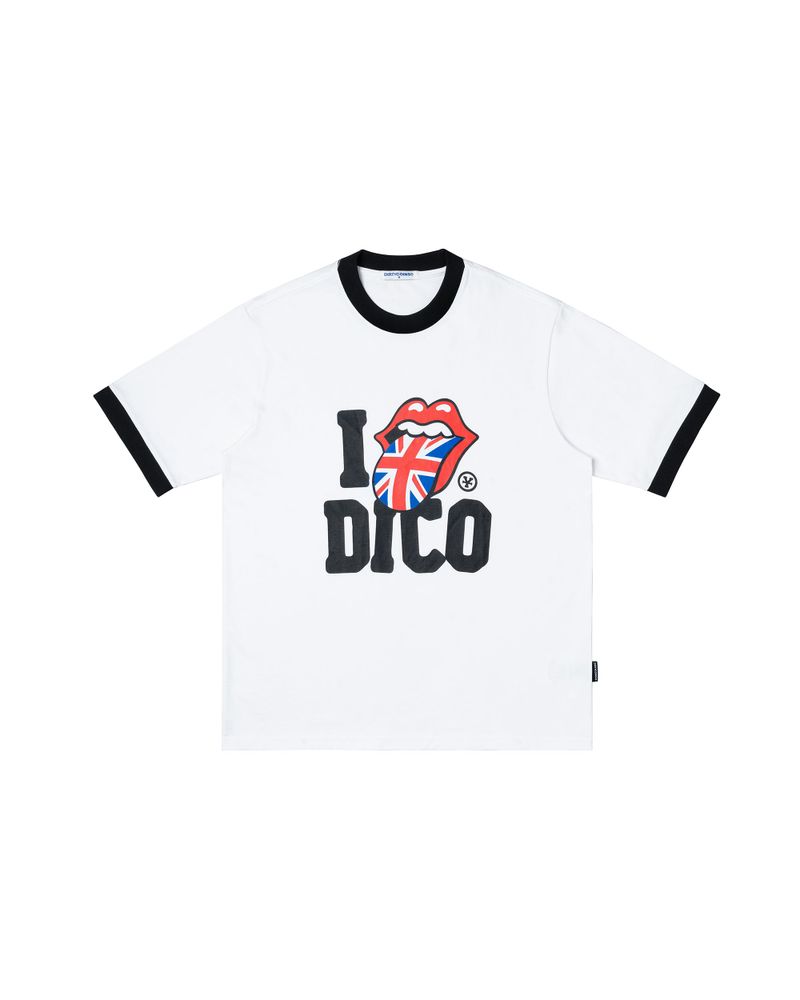 DirtyCoins（ダーティーコインズ）の「DC x The Rolling Stones UK Tongue Ringer Tee White（Tops）」