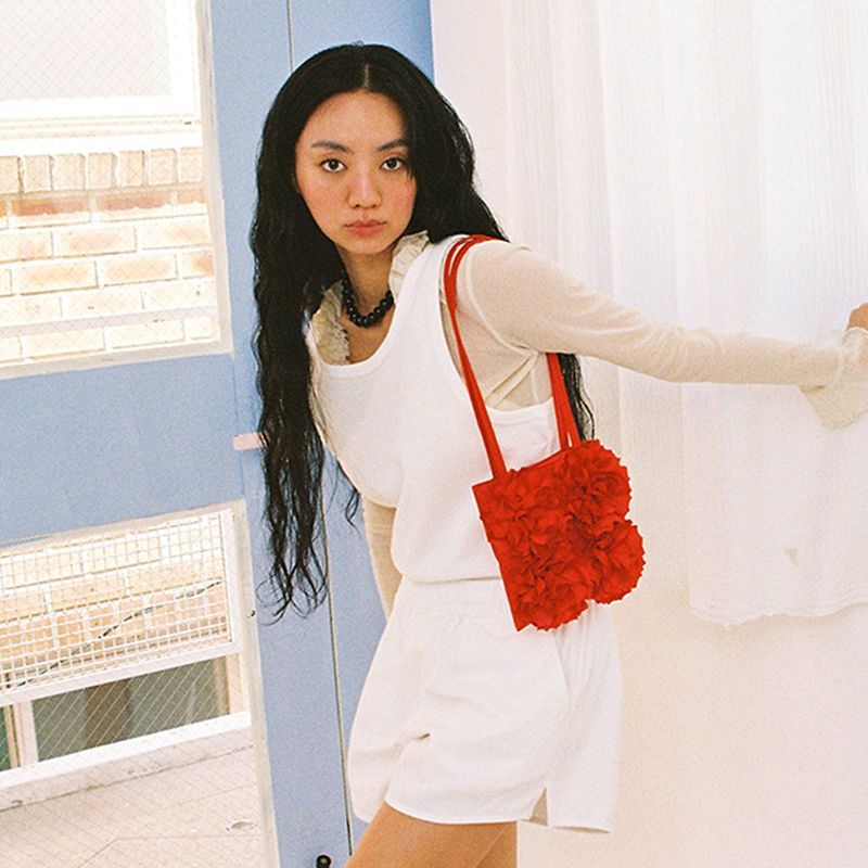 PLANFOROTHERDAY（プランフォーアザーデイ）の「【MADE】ROSE BOUQUET BAG RED（Bags）」
