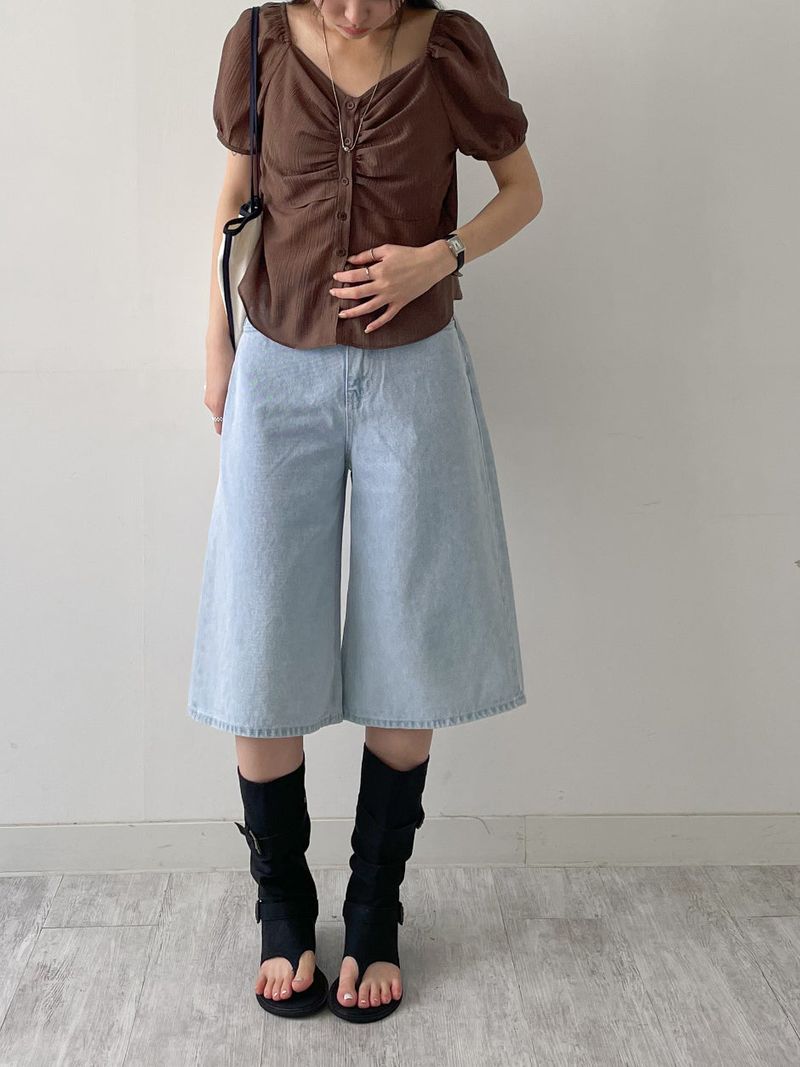 775 Bermuda Wide Denim Pants