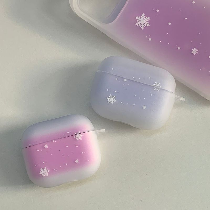 Blue- Snow Square AirPods Case_matt