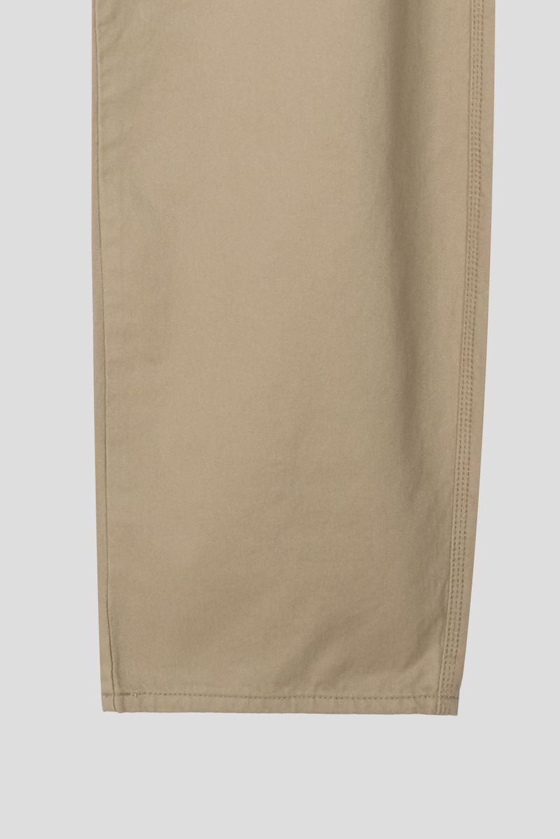 Neutral Triple-Stitch Cotton Pants (2 Colors)