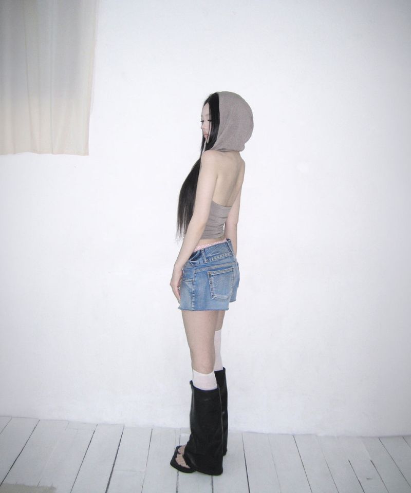 drape hoodie top (3colors)