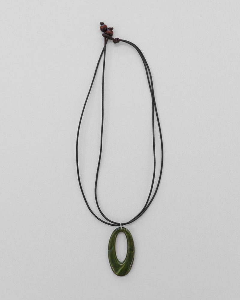 Minmin Vintage Oval Donut Two-Strap Necklace
