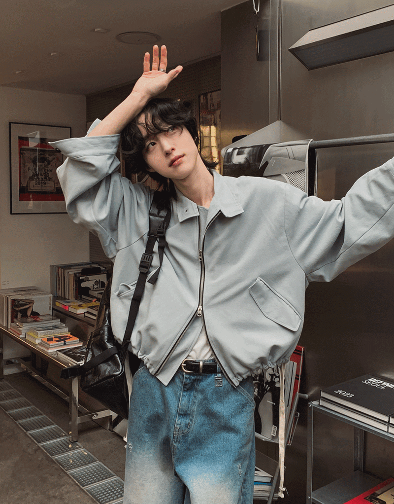2PLAN（ツープラン）の「フラットストラップショートジャンパー (2color)（Jackets/Outerwear）」