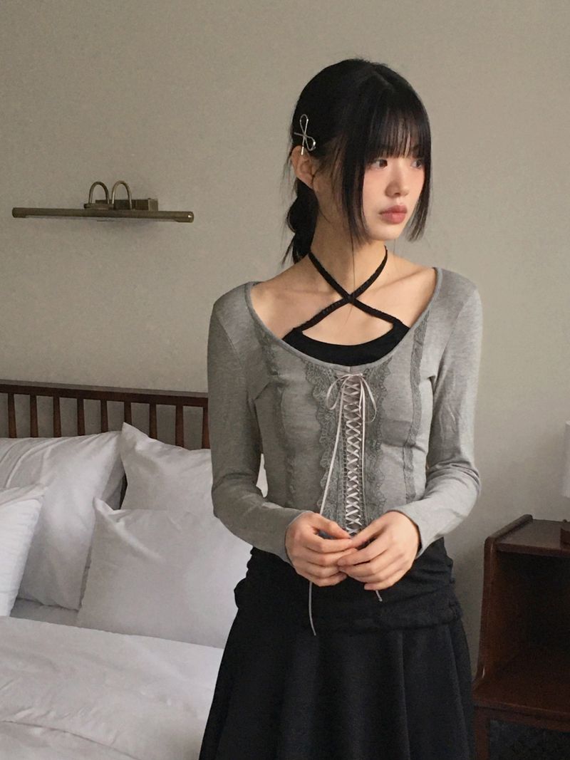 Muving Balletcore Silver Ribbon Hairpin