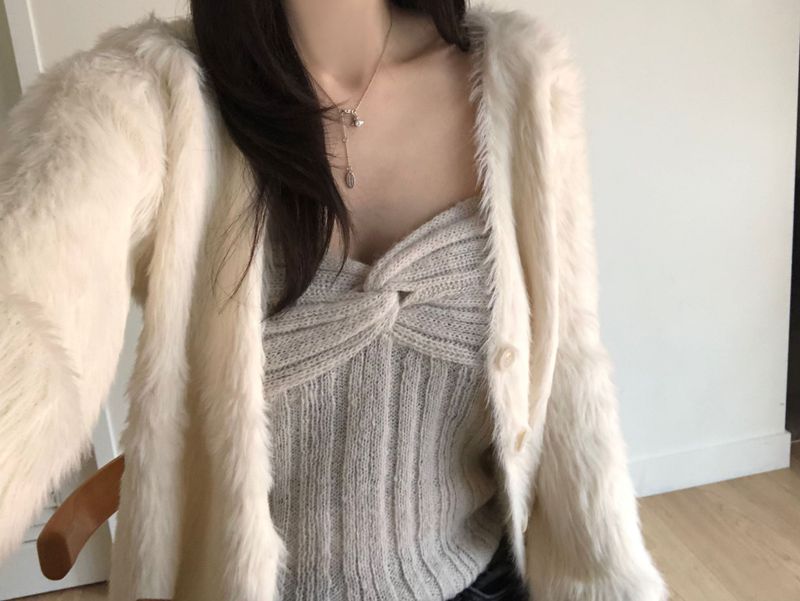 Alpaca knitwear top (2 colors)