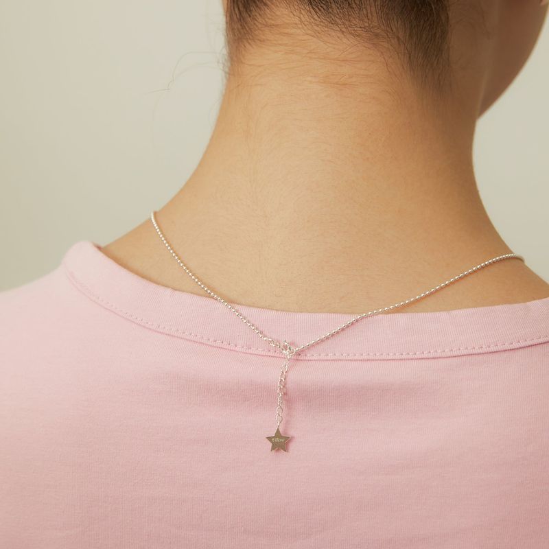 three-colored 90's star necklace