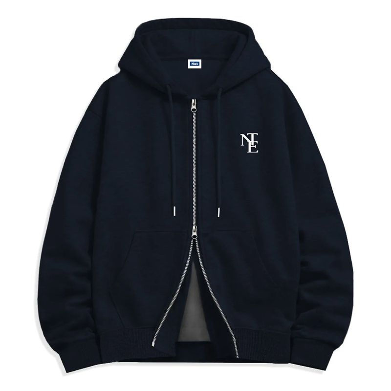 NTE mini monogram 2-way zip-up (4color)