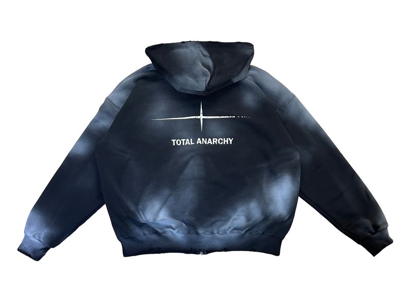 Unisex Tie Dye Over Hooded Zip-Up 2C