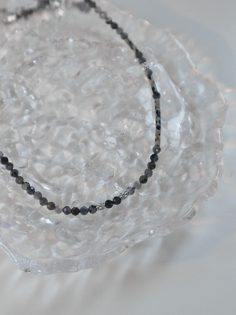 iolite gemstone choker
