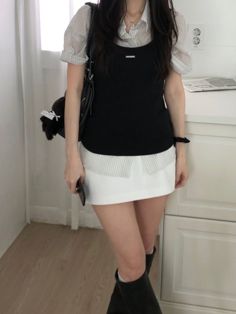 Shape Stripe Shirt (2 colors)