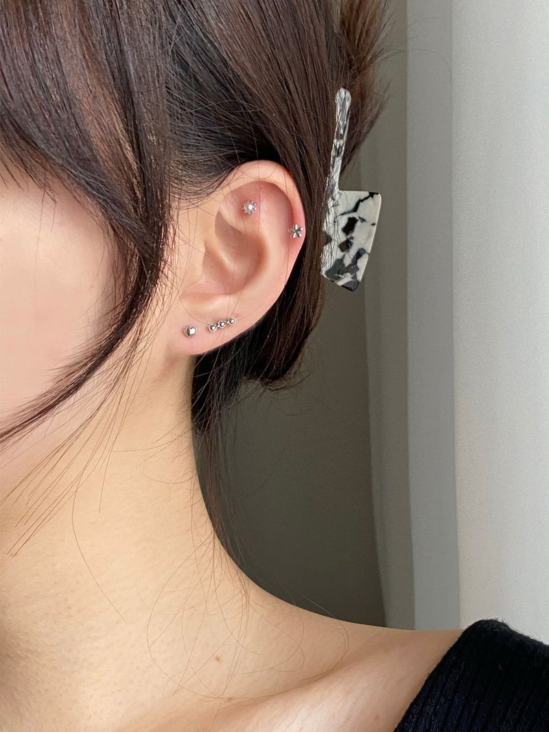 [4 set] mini heart ball piercing set