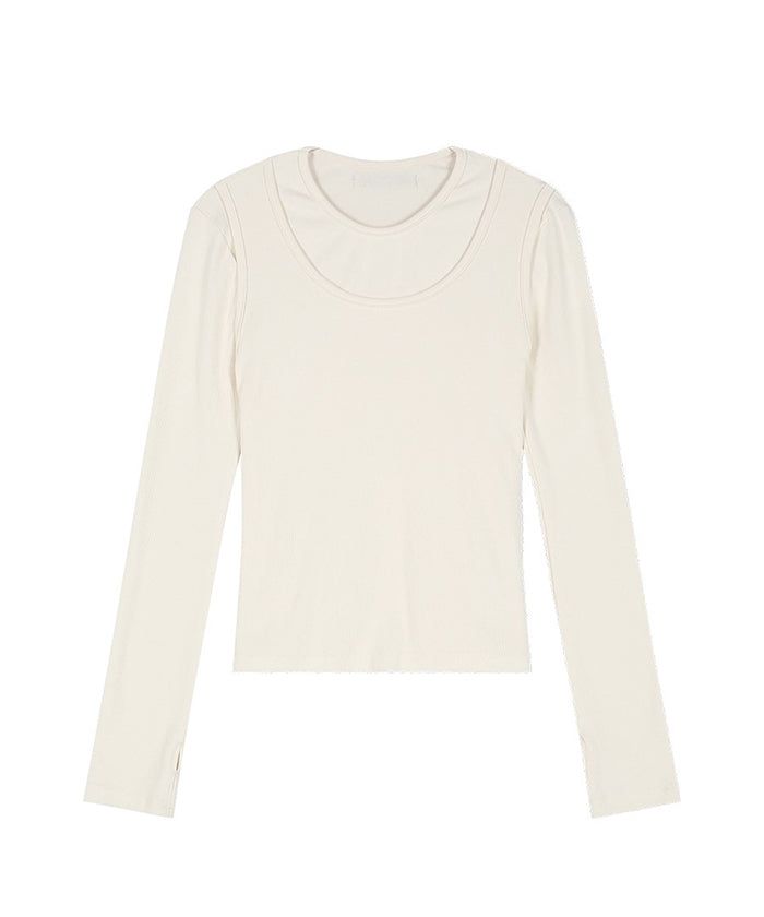 Double Layered Strap Top (IVORY)