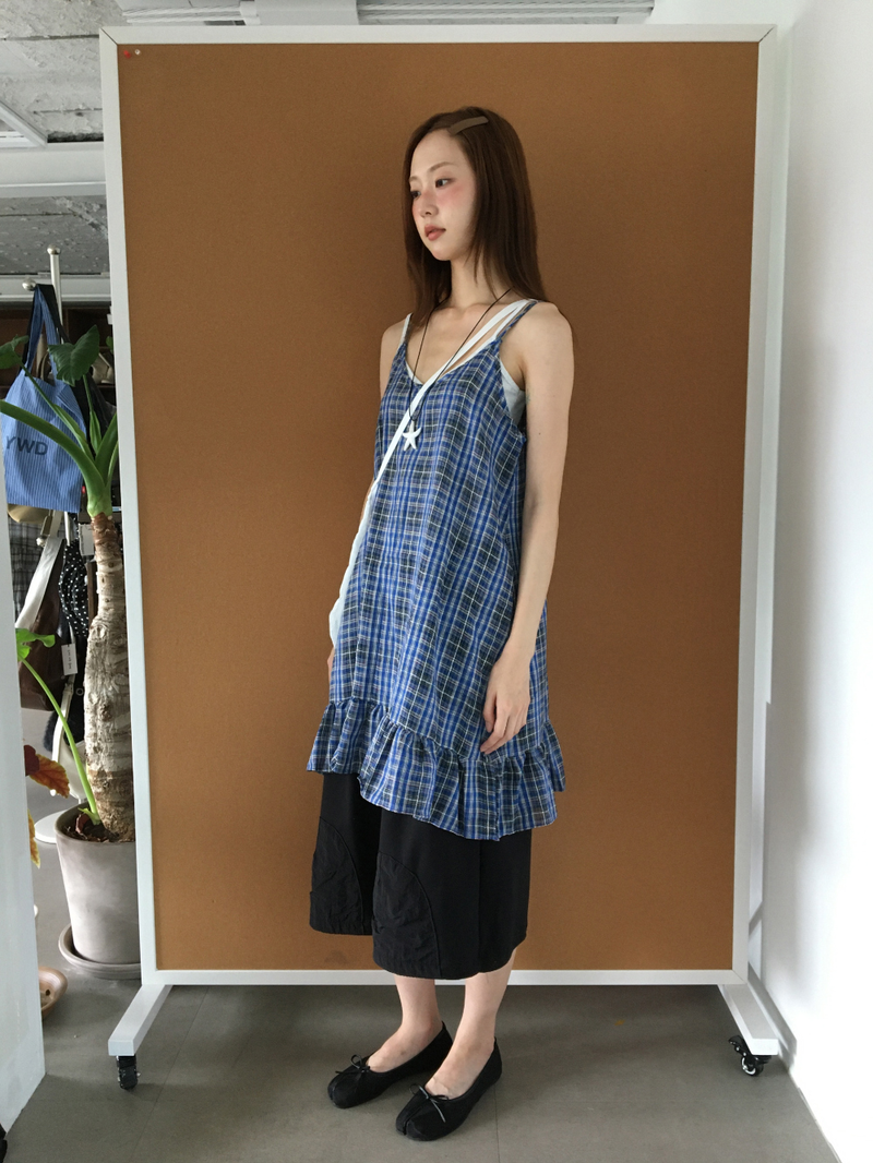 Tartan frill check dress (2color)