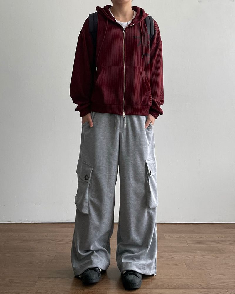 Bloom Cropped Knit Hooded Zip-up