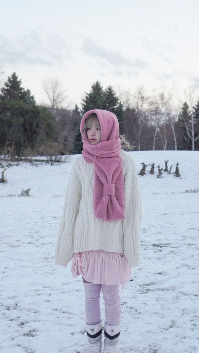 Ribbon Muffler_Fairy redpink