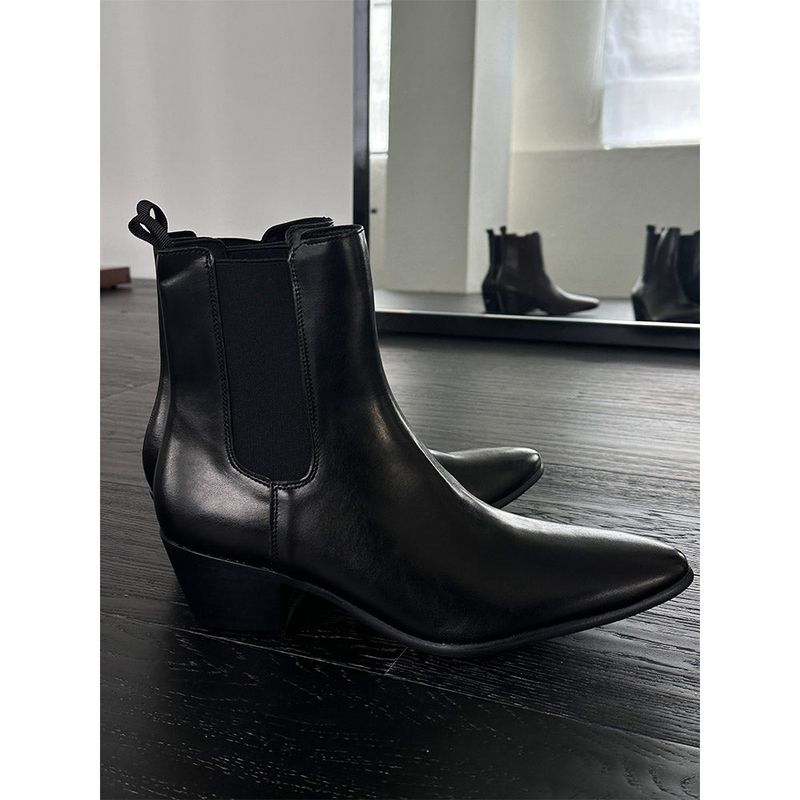 [HANDMADE] Slim shape leather chelsea boots(2color)