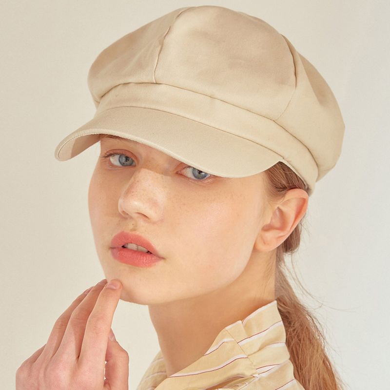 louie ooie(ルイウイ)の「boni newsboy cap - cotton light beige(Hats)」