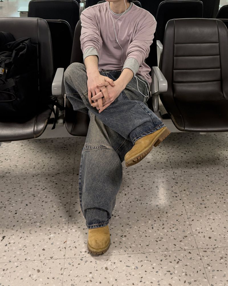 Nova Curved Panel Denim Pants
