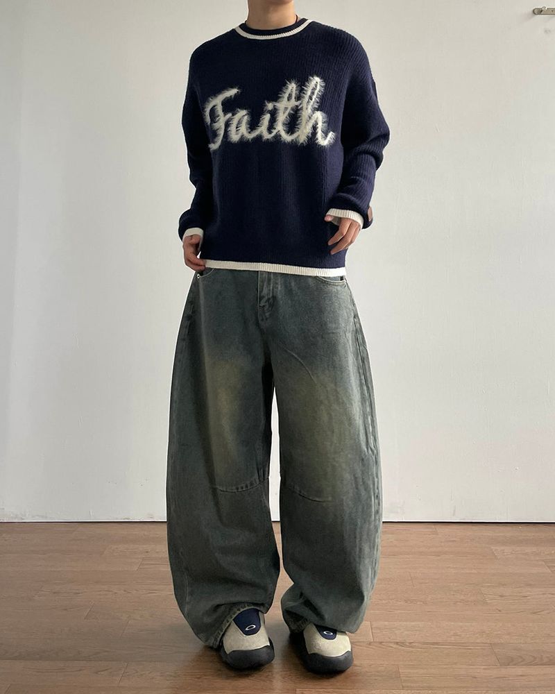 Faith Lettering Knit