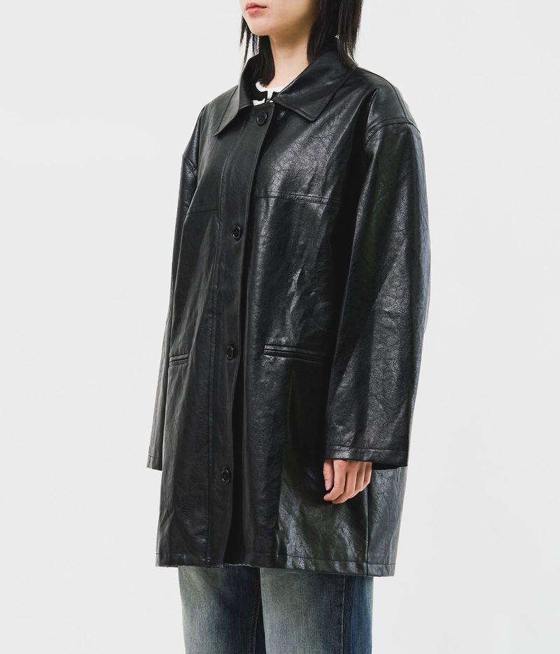 HIFIFNK(ハイファイファンク)の「(W) Madam Half Leather Coat(Jackets/Outerwear)」