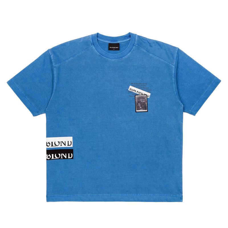 カオス パッチ ピグメント Tシャツ (オーシャンブルー)