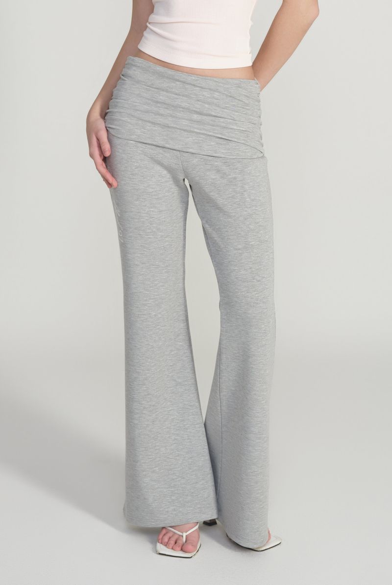 Lina Folding Flare Pants, Gray
