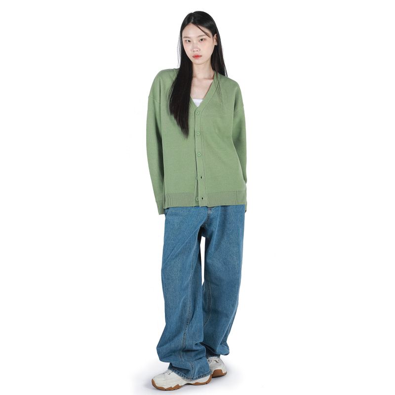 OVERSIZED CARDIGAN APPLE GREEN