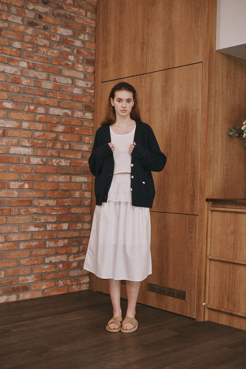 Loose cardigan (Dark grey)