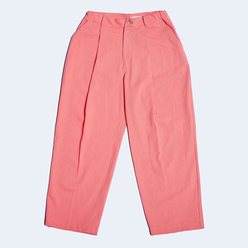 Don't Ask My Plan (DAMP)（ドントアスクマイプラン）の「DAMP WIDE FIT ONE TUCK PANTS_PINK（Pants）」