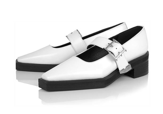 Higher Strap Buckle Loafer white