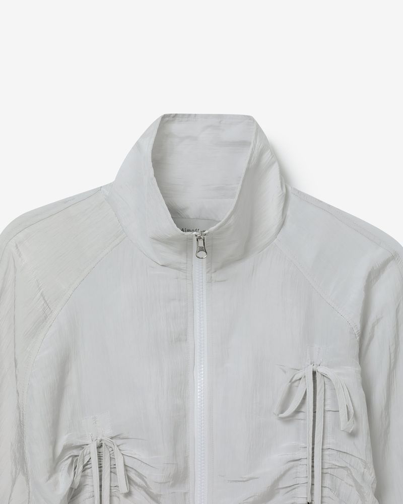 Ribbon wind set-up jumper [ light grey ]