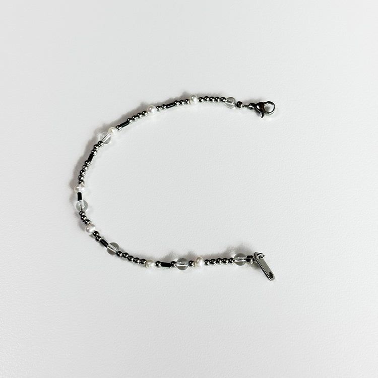 plain black bar bracelet