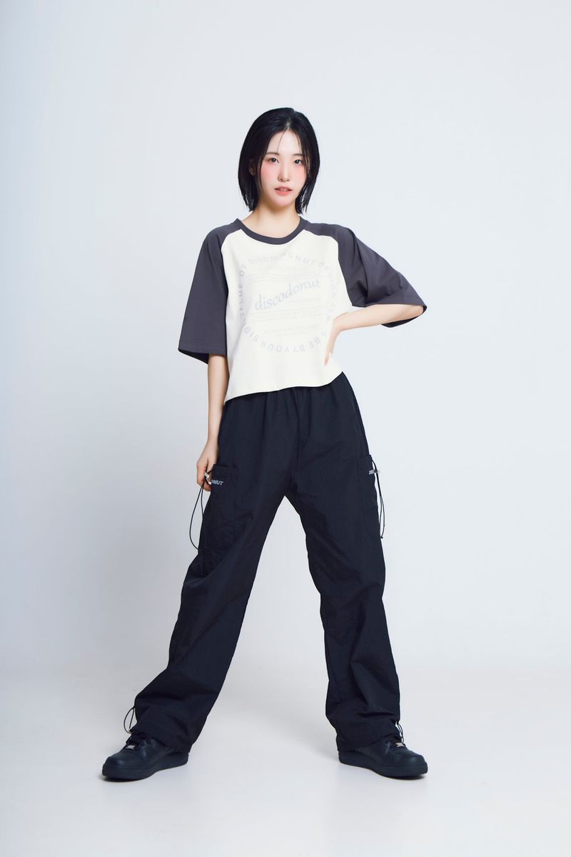 string cargo track pants_black